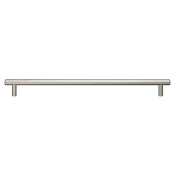 GoodHome Poignée de meuble en T Dizel acier effet nickel satin gris l.360mm x l.12mm x H. 35mm entraxe 320mm* Poignée De Meuble