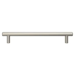 GoodHome Poignée de meuble en T Dizel acier effet nickel satin gris l.232mm x l.12mm x H. 35mm entraxe 192mm* Poignée De Meuble