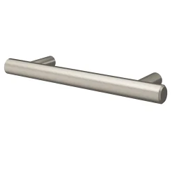 GoodHome Poignée de meuble en T Dizel acier effet nickel satin gris l.136mm x l.12mm x H. 35mm entraxe 96mm* Poignée De Meuble
