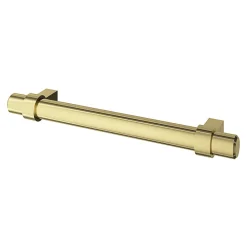 Outlet GoodHome Poignée de meuble en T Kerver acier et Zamac effet laiton doré l.168mm x l.18mm x H. 34mm entraxe 128mm