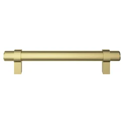 Outlet GoodHome Poignée de meuble en T Kerver acier et Zamac effet laiton doré l.168mm x l.18mm x H. 34mm entraxe 128mm