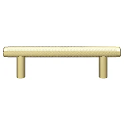 GoodHome Poignée de meuble en T Irus acier effet laiton satin doré l.136mm x l.12mm x H. 35mm entraxe 96mm* Poignée De Meuble