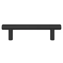 Outlet GoodHome Poignée de meuble en T Dizel acier mat noir l.136mm x l.12mm x H. 35mm entraxe 96mm