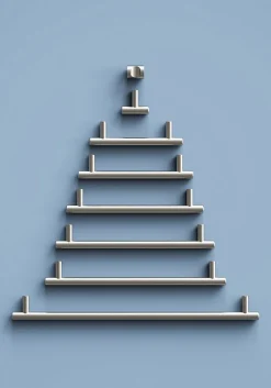 Clearance GoodHome Poignée de meuble en T Dizel acier effet nickel satin gris l.200mm x l.12mm x H. 35mm entraxe 160mm