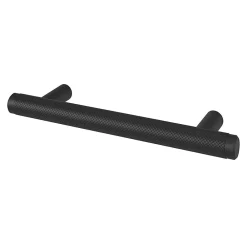 Discount GoodHome Poignée de meuble en T Irus acier mat noir l.136mm x l.12mm x H. 35mm entraxe 96mm