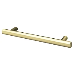 GoodHome Poignée de meuble en T Dizel acier effet laiton satin doré l.168mm x l.12mm x H. 35mm entraxe 128mm* Poignée De Meuble