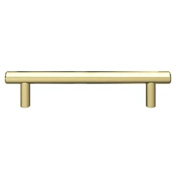 GoodHome Poignée de meuble en T Dizel acier effet laiton satin doré l.168mm x l.12mm x H. 35mm entraxe 128mm* Poignée De Meuble