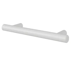 GoodHome Poignée de meuble en T Dizel acier mat blanc l.136mm x l.12mm x H. 35mm entraxe 96mm* Poignée De Meuble