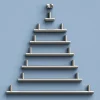 Sale GoodHome Poignée de meuble en T Dizel acier effet nickel satin gris l.264mm x l.12mm x H. 35mm entraxe 224mm