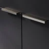 Outlet GoodHome Poignée de meuble Incurvé Skej aluminium effet nickel satin gris l.120mm x l.19mm x H. 35mm entraxe 96mm