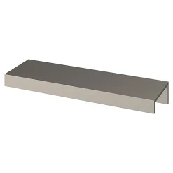 Outlet GoodHome Poignée de meuble Incurvé Skej aluminium effet nickel satin gris l.120mm x l.19mm x H. 35mm entraxe 96mm