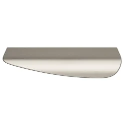 Hot GoodHome Poignée de meuble Incurvé Mehaban effet satin gris l.120mm x l.44mm x H. 13mm entraxe 96mm