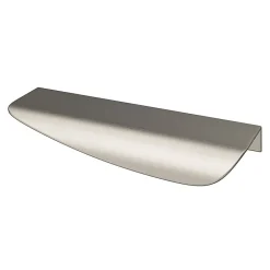 Hot GoodHome Poignée de meuble Incurvé Mehaban effet satin gris l.120mm x l.44mm x H. 13mm entraxe 96mm