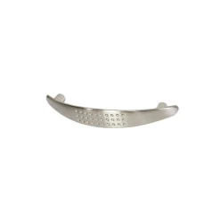 Poignée de meuble nœud Diss effet nickel satin gris l.124mm x l.18mm x H. 25mm entraxe 96mm* Poignée De Meuble