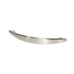 Poignée de meuble nœud Diss effet nickel satin gris l.158mm x l.20mm x H. 27mm entraxe 128mm* Poignée De Meuble