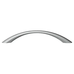 New GoodHome Poignée de meuble nœud Primel effet chromé gris l.160mm x l.9mm x H. 27mm entraxe 128mm