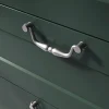 Outlet GoodHome Poignée de meuble nœud Kilhog effet étain satin gris l.113mm x H. 33mm entraxe 96mm