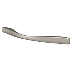 New GoodHome Poignée de meuble nœud Ruis effet nickel satin gris l.137mm x l.10mm x H. 25mm entraxe 96mm