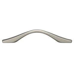 New GoodHome Poignée de meuble nœud Ruis effet nickel satin gris l.137mm x l.10mm x H. 25mm entraxe 96mm