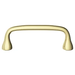 New GoodHome Poignée de meuble nœud Tudy Laiton effet laiton doré l.110mm x H. 15mm entraxe 96mm