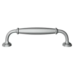 Outlet GoodHome Poignée de meuble nœud Ruis effet chromé gris l.148mm x l.20mm x H. 38mm entraxe 128mm
