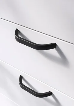 Sale GoodHome Poignée de meuble nœud Irvil aluminium mat noir l.110mm x l.12mm x H. 30mm entraxe 96mm