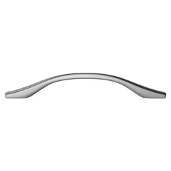Hot GoodHome Poignée de meuble nœud Ruis effet chromé gris l.169mm x l.10mm x H. 25mm entraxe 128mm