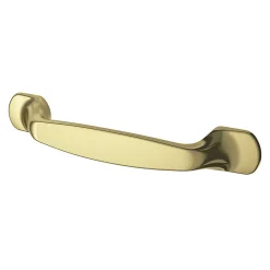 Sale GoodHome Poignée de meuble nœud Govlin aluminium effet laiton doré l.131mm x l.19mm x H. 24mm entraxe 96mm