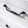 Outlet GoodHome Poignée de meuble nœud Kilhog mat noir l.143mm x H. 35mm entraxe 128mm