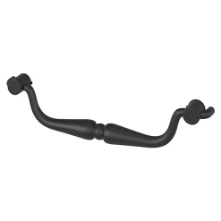 Outlet GoodHome Poignée de meuble nœud Kilhog mat noir l.143mm x H. 35mm entraxe 128mm