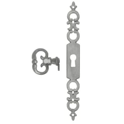 Poignée de meuble Rohan effet étain satin gris l.141mm x H. 16mm entraxe 128mm* Poignée De Meuble