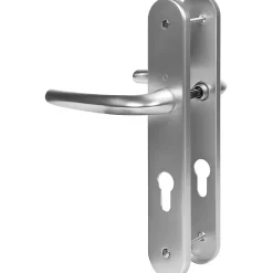Hoppe Poignée de porte d'entrée - San diego - Et Cie - Gris argent - Clé I - 195 mm* Poignée De Porte Intérieure