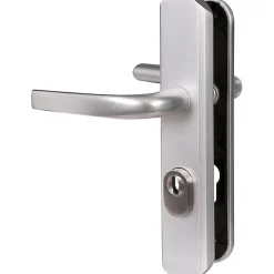 Discount Vachette Poignée de porte d'entrée blindée - Secumax Up - - Gris argent - Clé I - 170 mm à 216 mm