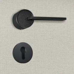 Discount Katchmee Poignée de porte design à cylindre finition aspect noir mat Alma -