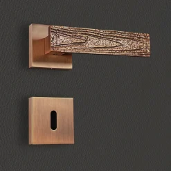 Clearance Katchmee Poignée de porte design à clé finition aspect or brossé Olivia -