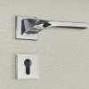 Hot Katchmee Poignée de porte design à cylindre finition aspect chrome brillant Angela -