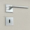 Katchmee Poignée de porte design à clé finition aspect chrome mat Agata -* Poignée Sur Plaque