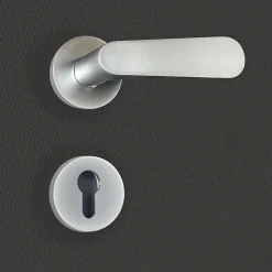 Katchmee Poignée de porte design à cylindre finition aspect chrome mat Regina -* Poignée Sur Plaque