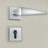 Katchmee Poignée de porte design à cylindre finition aspect chrome mat Sofia -* Poignée Sur Plaque