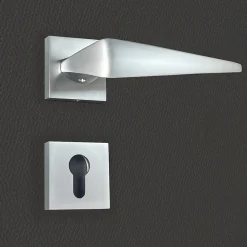 Katchmee Poignée de porte design à cylindre finition aspect chrome mat Sofia -* Poignée Sur Plaque