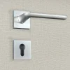 Discount Katchmee Poignée de porte design à cylindre finition aspect chrome mat Agata -