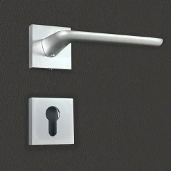 Discount Katchmee Poignée de porte design à cylindre finition aspect chrome mat Agata -