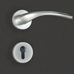 Katchmee Poignée de porte design à cylindre finition aspect chrome mat Flavia -* Poignée Sur Plaque