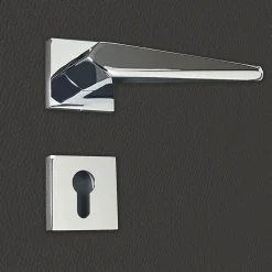 Sale Katchmee Poignée de porte design à cylindre finition aspect chrome brillant Tosca -