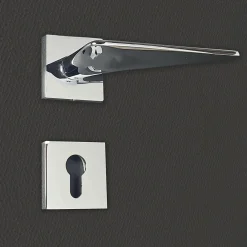Hot Katchmee Poignée de porte design à cylindre finition aspect chrome brillant Andrea -