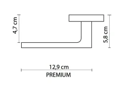Reivilo Poignée de porte d'intérieur Premium chrome Chêne Cendré à cylindre