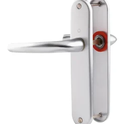 Hoppe Poignée de porte intérieure - San diego - Et Cie - Gris argent - Bec de cane - 165 mm* Poignée Sur Plaque