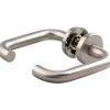 Vachette Poignée de porte sur rosace inox satinée - Bec de cane - Linox 492 -* Poignée Sur Rosace