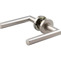 Hot Vachette Poignée de porte sur rosace inox - Bec de cane - LC3 -