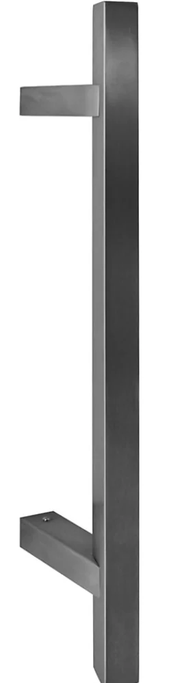Discount Hardwarexchange Poignée de tirage Carrée 25x25 mm - Entraxe350 - S85 - A70 - L500 mm - incliné 45 - INOX 304 poli